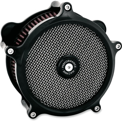 Performance Machine Super Gas Air Cleaner - Black - Throttle By Wire 0206-2150-B_1047975