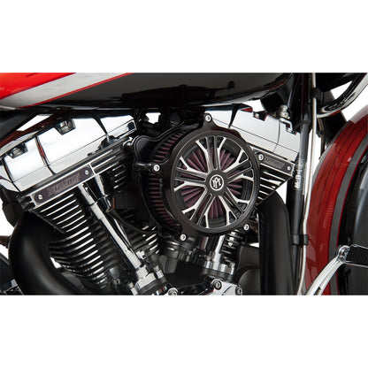 Performance Machine Super Gas Air Cleaner Black for HD Twin OPEN BOX [MPN: 0206-2151-B]_1894111