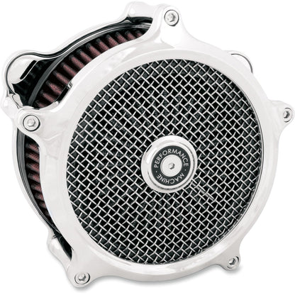 Performance Machine Super Gas Air Cleaner - Chrome fits H-D Twin Cam/Evolution 0206-2151-CH_1047984