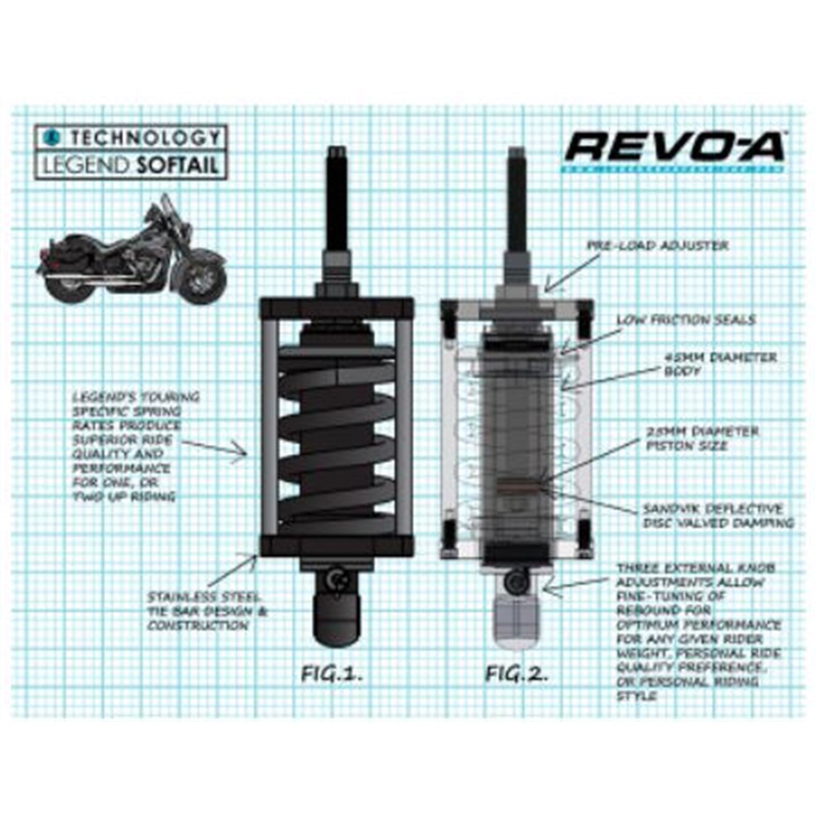 Legend Suspensions Revo-A Shock - Standard - '00-'17 Softail Models [MPN: 1310-1973]_681163