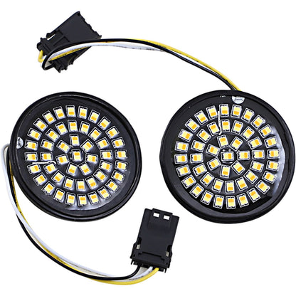 Custom Dynamics LED Turn Signal Insert - Amber/White - CVO GEN-4-AW-JAE_1048524