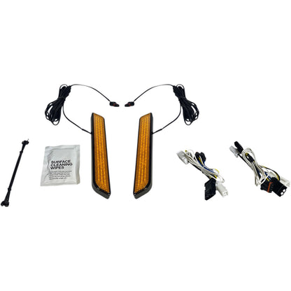 Custom Dynamics LED Fork Light - Amber - Black CD-FORK-BCM-AB_1048620