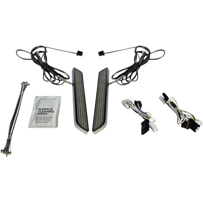 Custom Dynamics LED Fork Light - Smoke - Chrome CD-FORK-BCM-SC_1048650