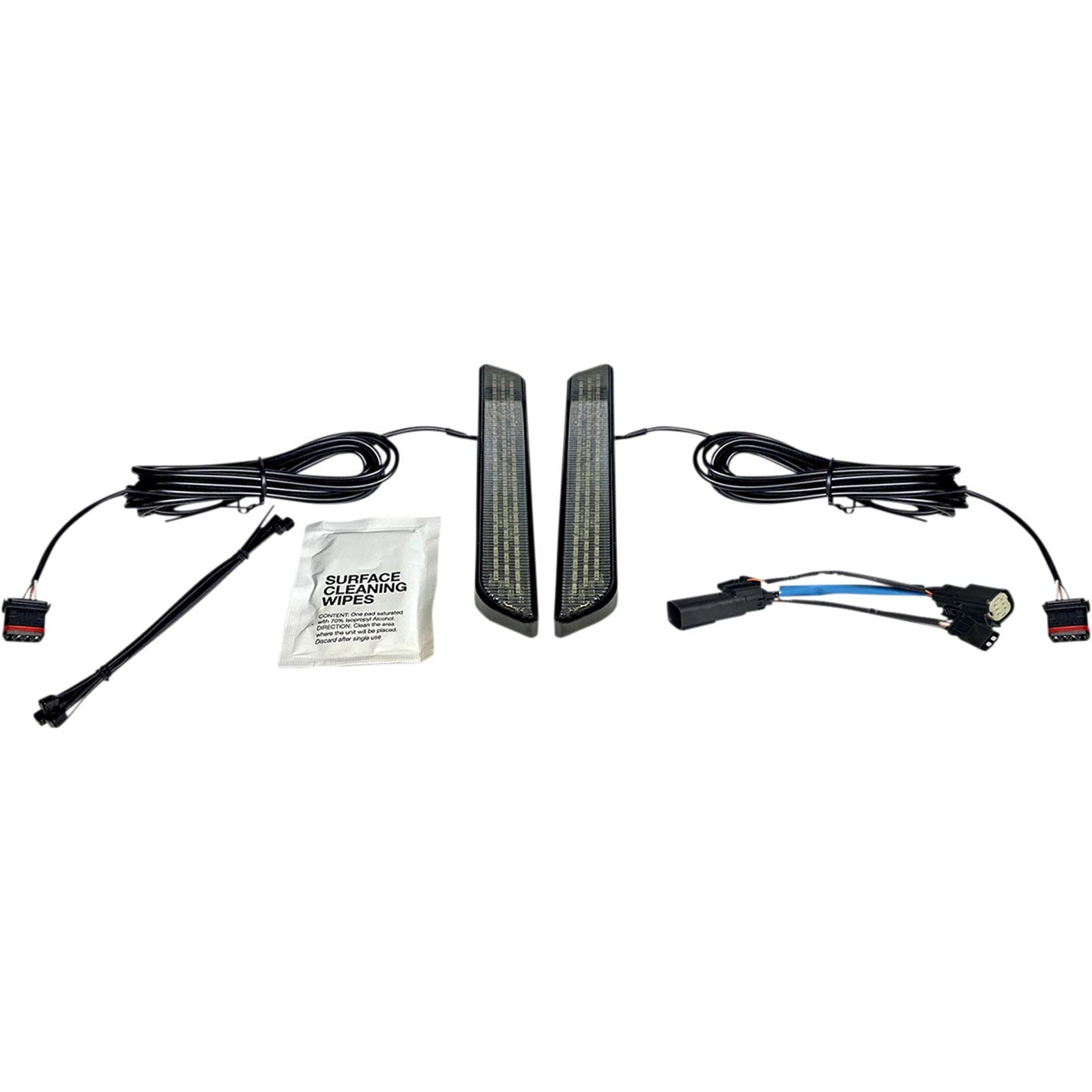 Custom Dynamics LED Fork Light - Smoke - Black CD-FORK-SS6-SB_1048657