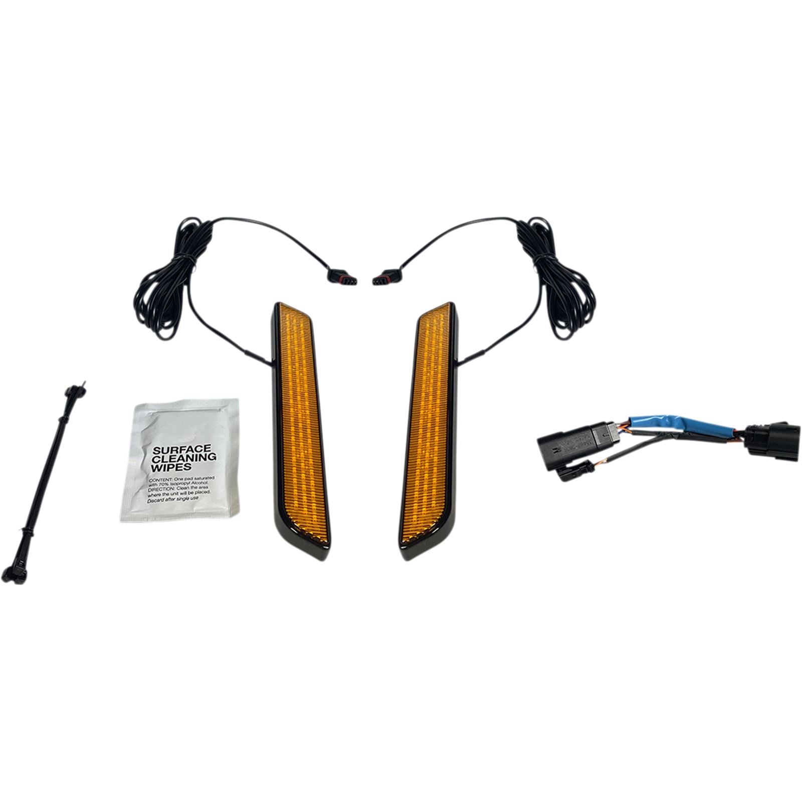 Custom Dynamics LED Fork Light - Amber - Black CD-FORK-SS8-AB_1048659