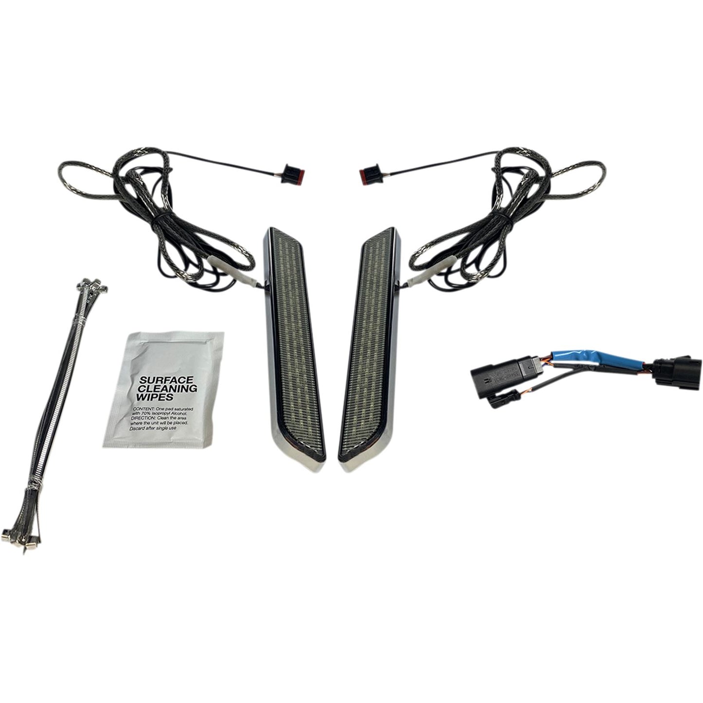 Custom Dynamics LED Fork Light - Smoke - Chrome CD-FORK-SS8-SC_1048662