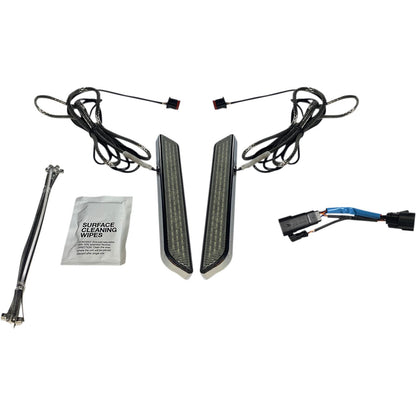 Custom Dynamics LED Fork Light - Smoke - Chrome CD-FORK-SS8-SC_1048662