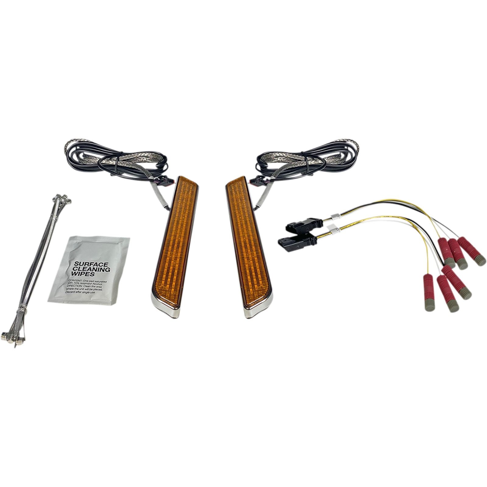 Custom Dynamics LED Fork Light - Amber - Chrome CD-FORK-UNV-AC_1048664