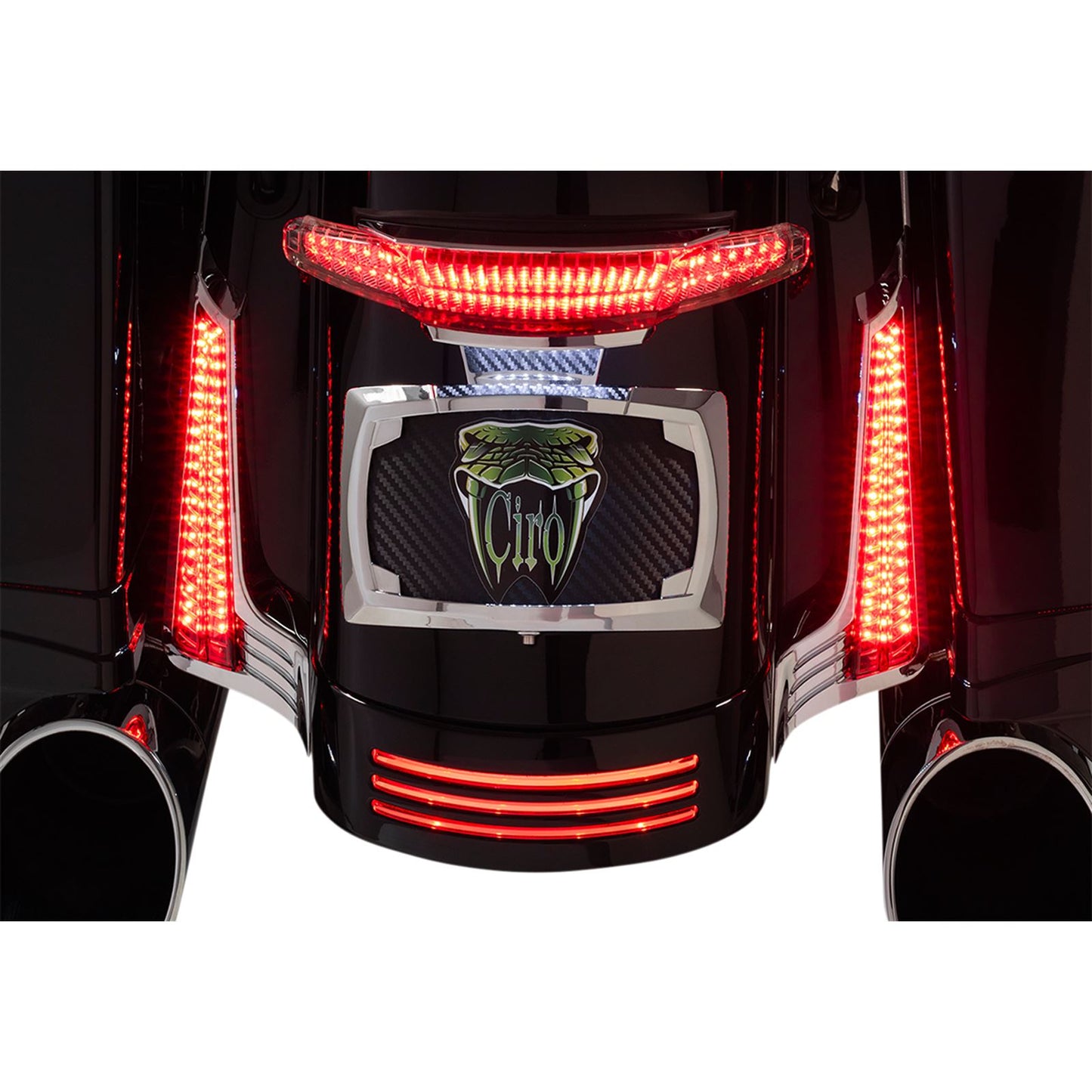 Ciro Filler Panel LED Lights - Chrome/Red [MPN: 40045]_1048642