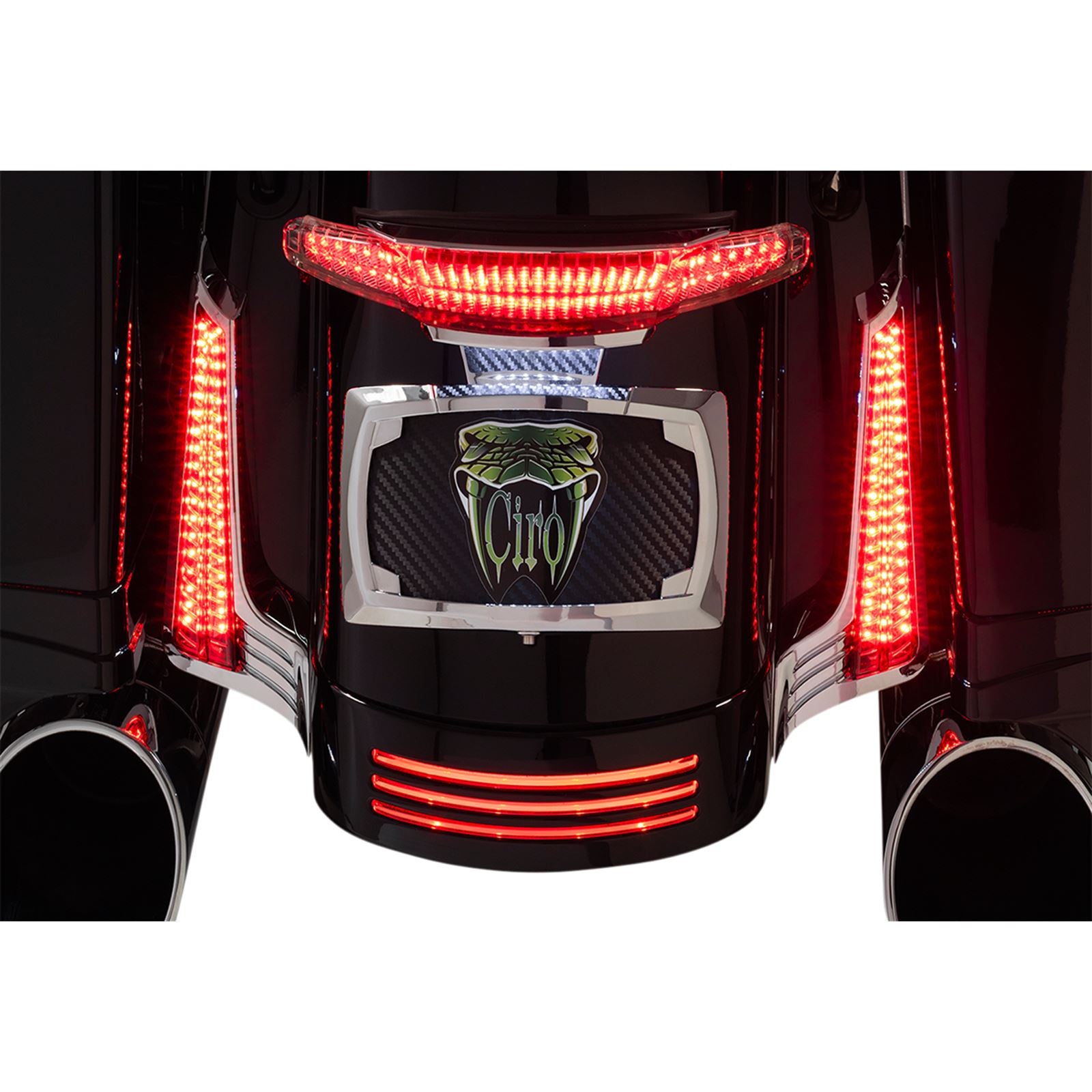 Ciro Filler Panel LED Lights - Chrome/Red [MPN: 40045]_1048642