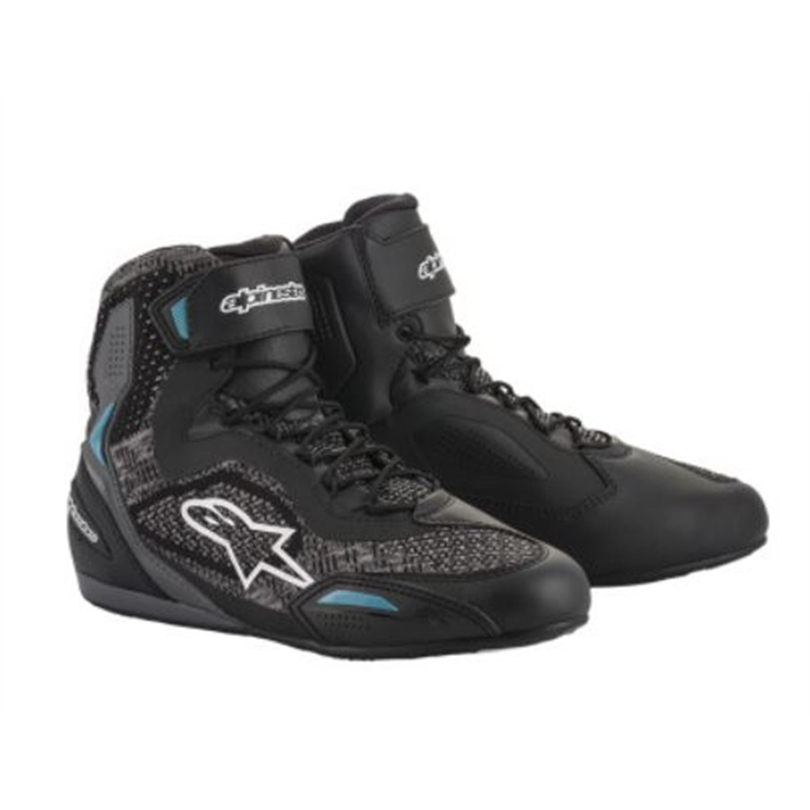 Alpinestars Stella Faster-3 Rideknit Shoes - Black/Teal - Size 5.5 [MPN: 251052011705.5]_792715
