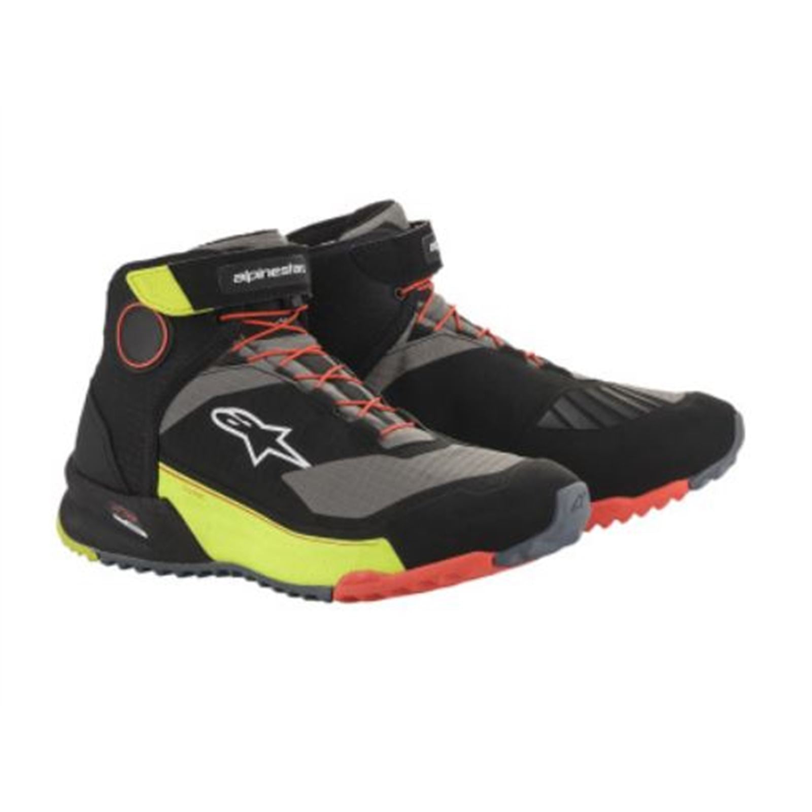 Alpinestars CR-X Drystar® Shoes - Black/Red/Yellow Fluorescent - US 14 [MPN: 2611820153814]_792896