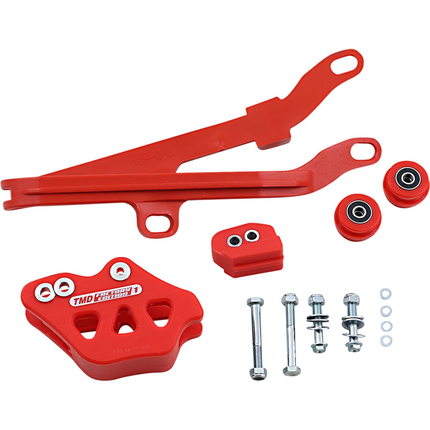 TM Design Works Chain Guide/Slider for Husky - Red [MPN: DCK-HQV-RD]_1049325
