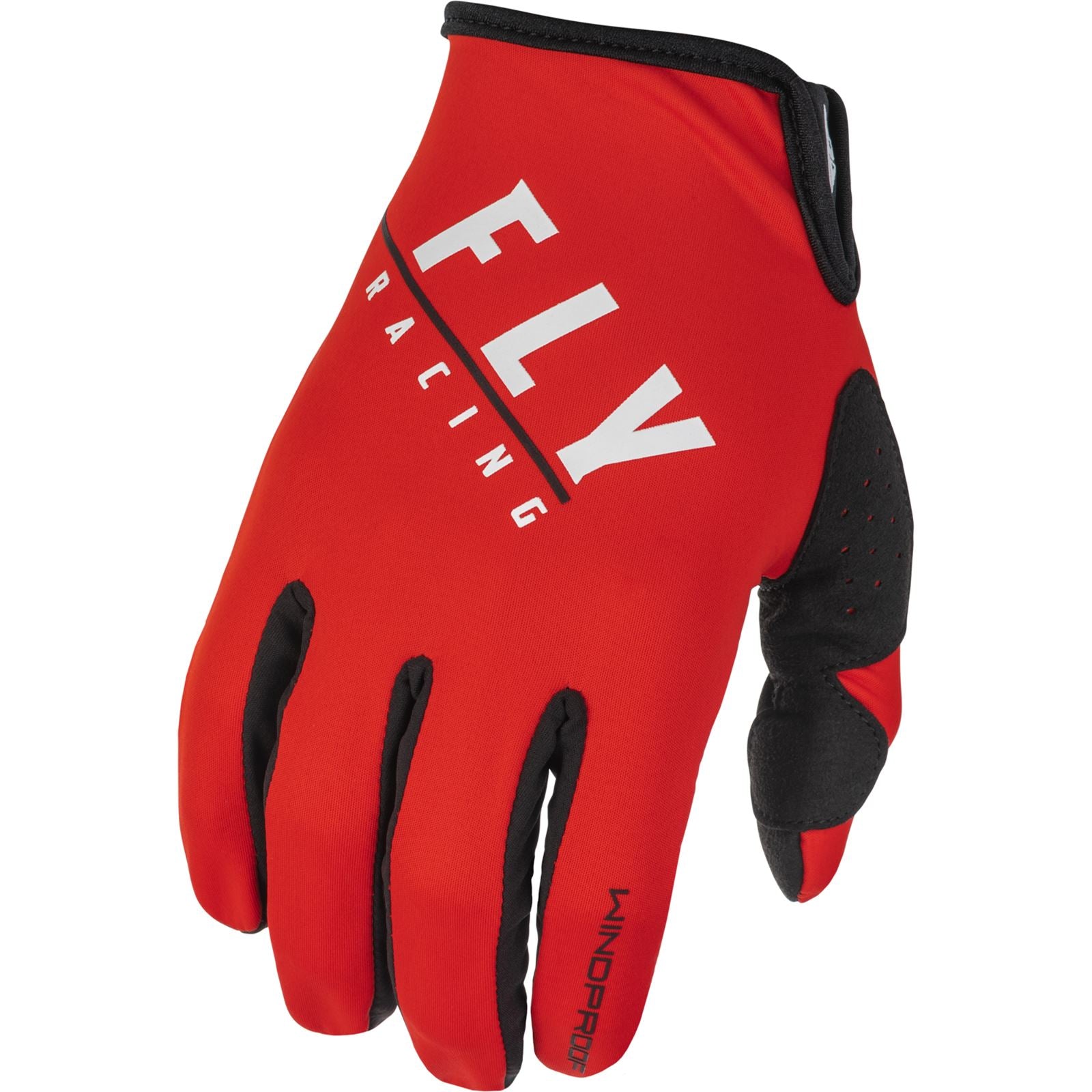 Fly Racing Youth Windproof Gloves, Black/Red Size 06 371-14306_1067600