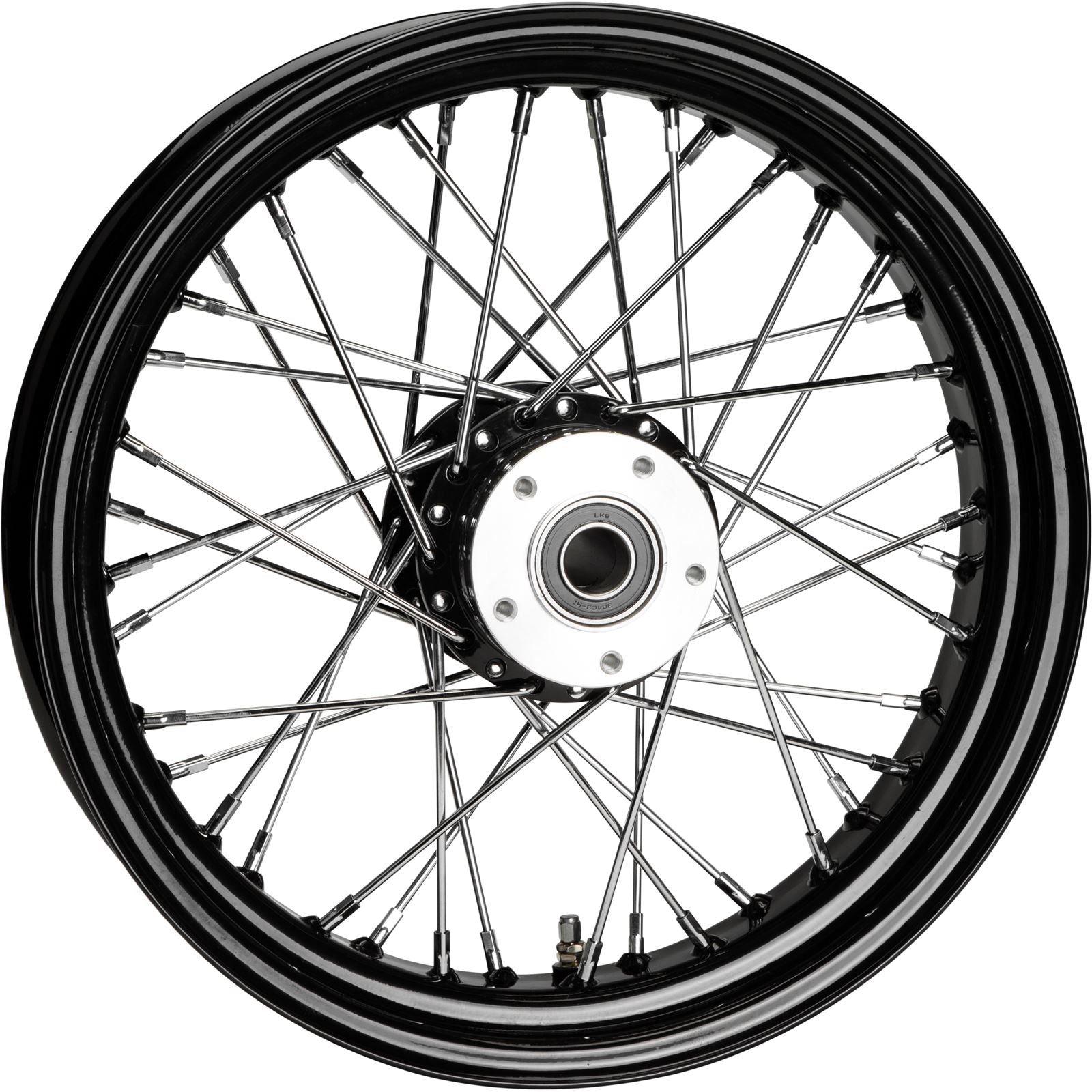 Harddrive Front 40 Spoke Wheel - Black - Dual Disc 16X3.5 1" 00-UP 052-02432_1135213