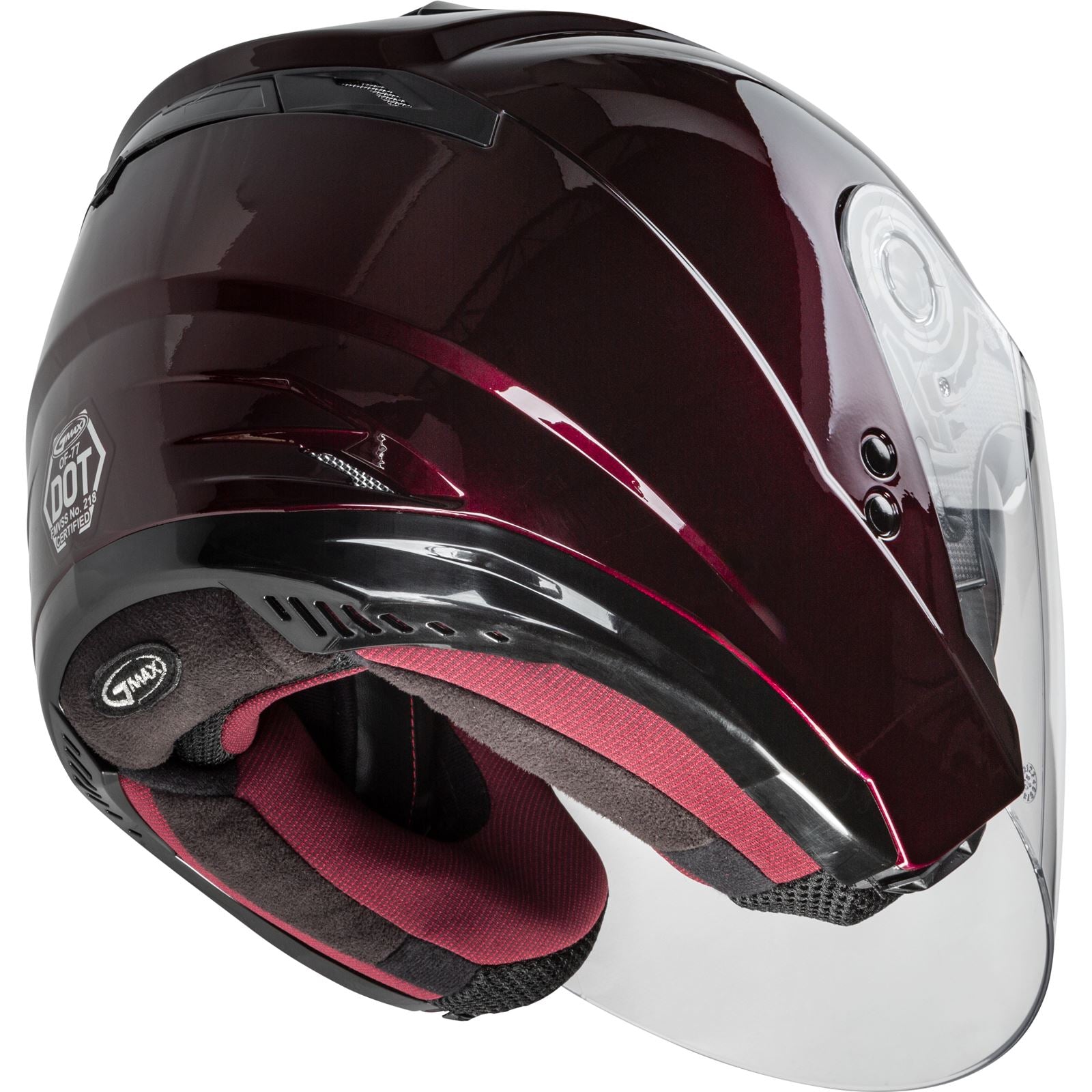 GMax OF-77 Open-Face Helmet - Wine Red - X-Small O1770103_1008013