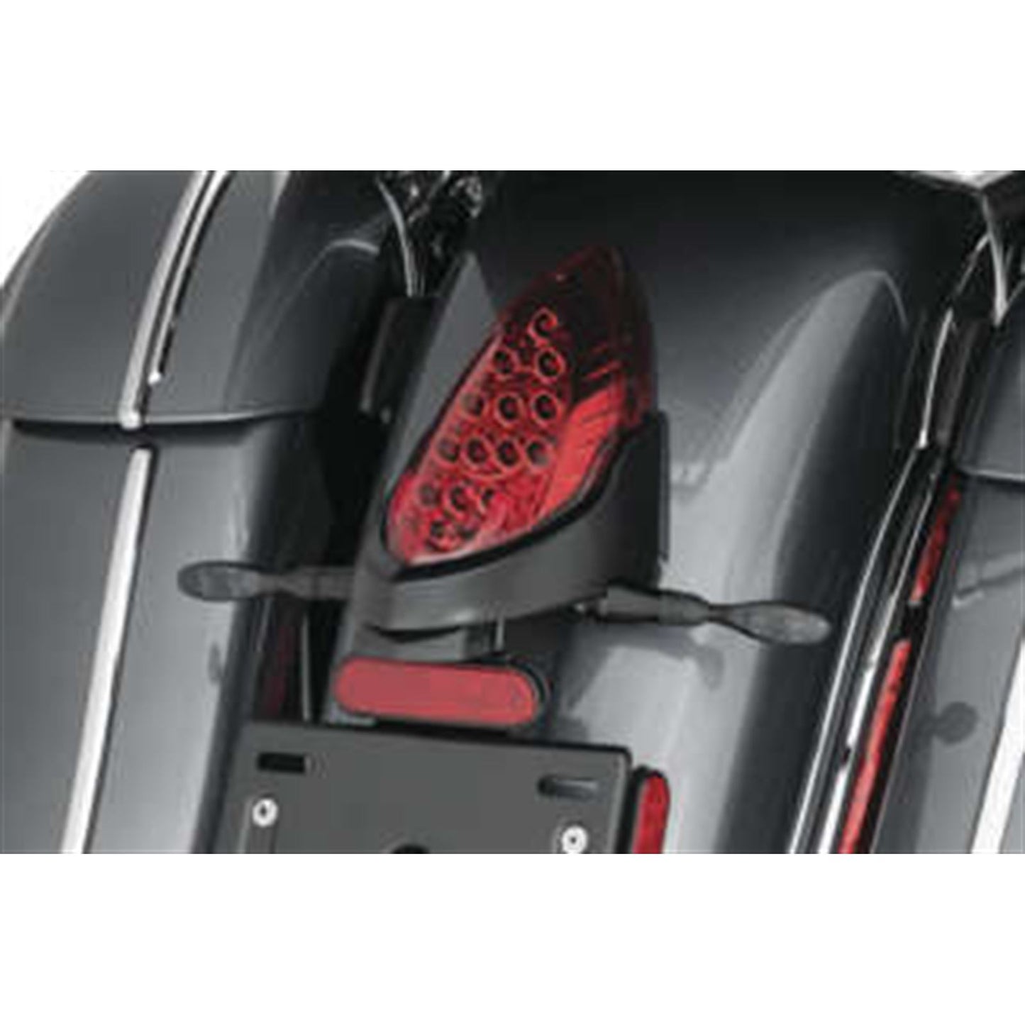 Kuryakyn Custom Rear Turn Signal and License Plate Mount for Indian Satin Black 3129_984287