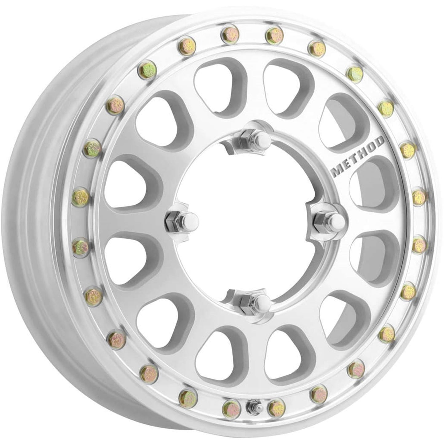Method Race Wheels 401-R Beadlock Wheels - 15x5, 2.5+2.5, 4/156, Machined [MPN: MR40155046300B2]_984643