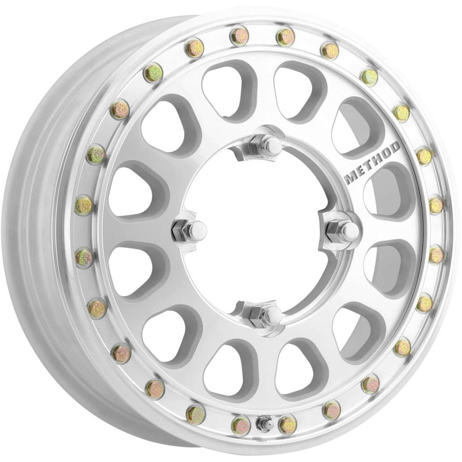 Method Race Wheels 401-R Beadlock Wheels - 15x5, 2.5+2.5, 4/156, Machined [MPN: MR40155046300B2]_984643
