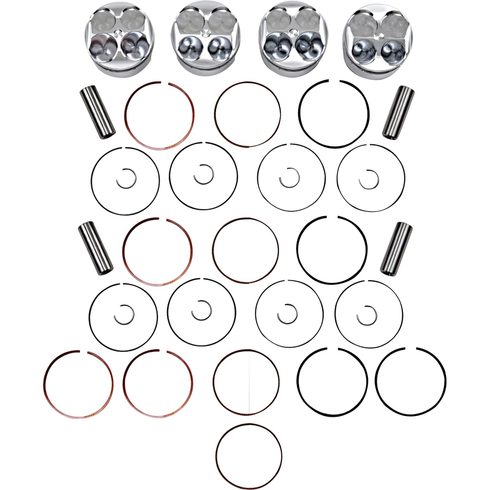 J.E. Pistons Piston Kit for Honda 144538_1089498