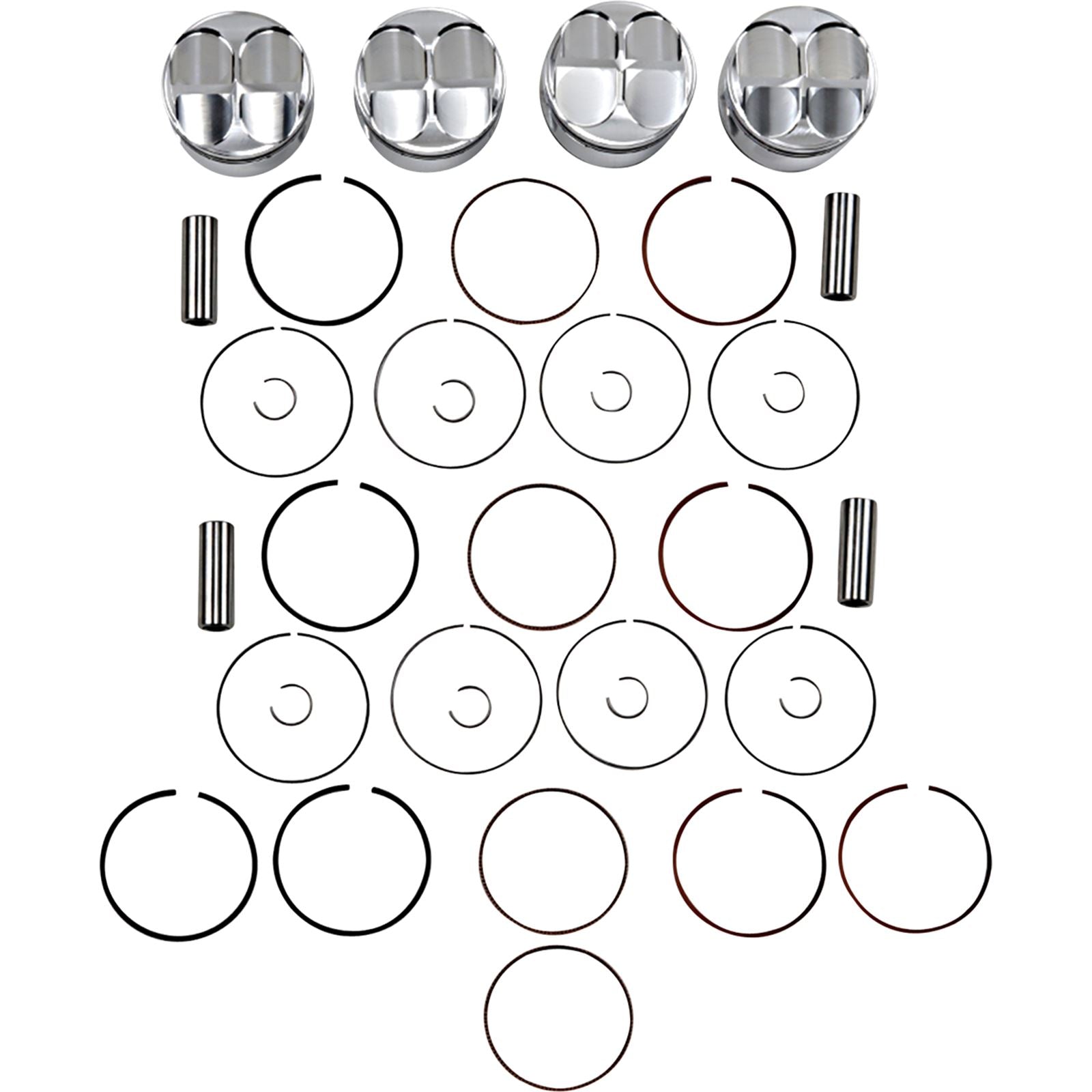 J.E. Pistons Piston Kit for Kawasaki ZX 750 P Ninja ZX-7R 1996-2003 149299_1089501