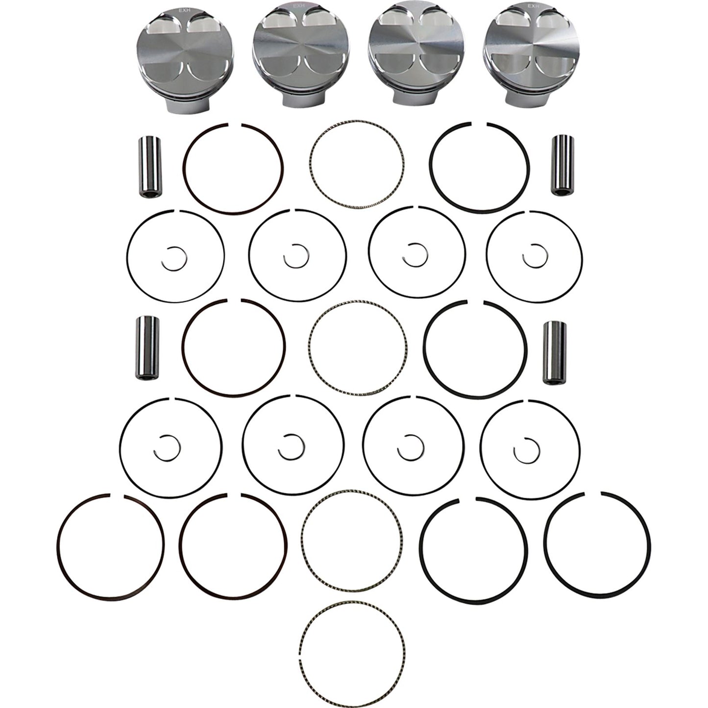 J.E. Pistons Piston Kit for Kawasaki Ninja ZX-14 2006-2011 247621_1089471