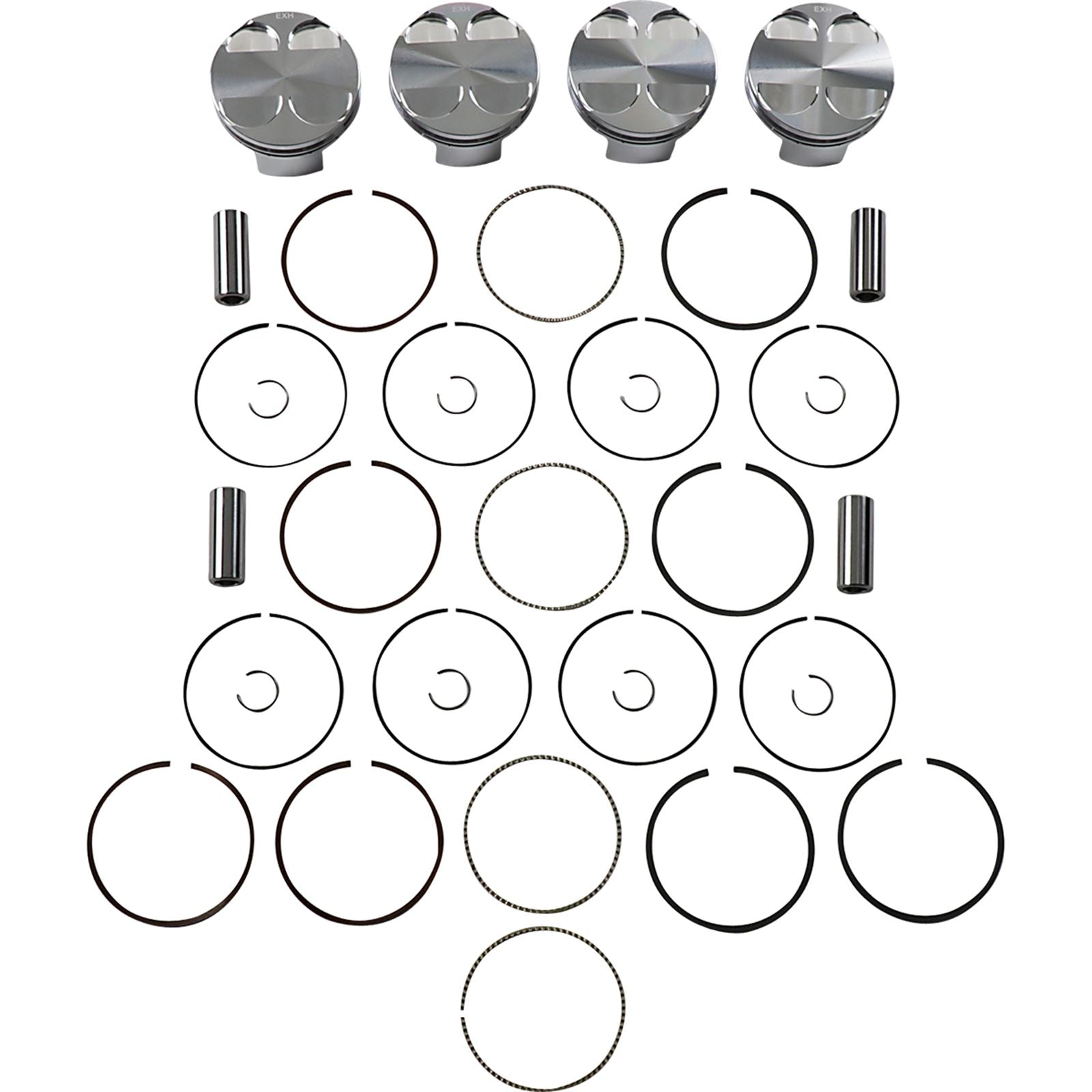J.E. Pistons Piston Kit for Kawasaki Ninja ZX-14 2006-2011 247621_1089471