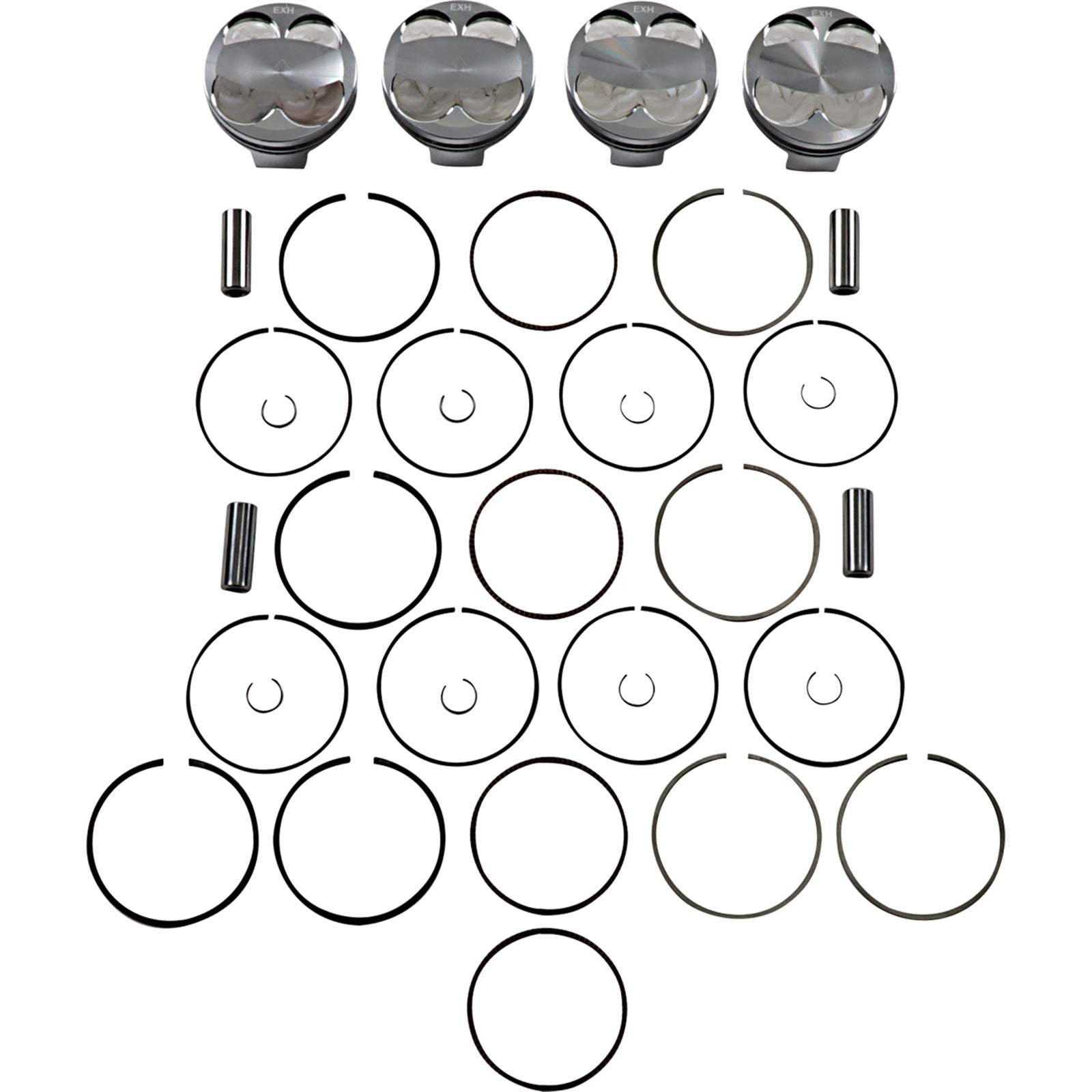 J.E. Pistons Piston Kit for Suzuki GSX-R 1000 2005-2008 247631_1089475