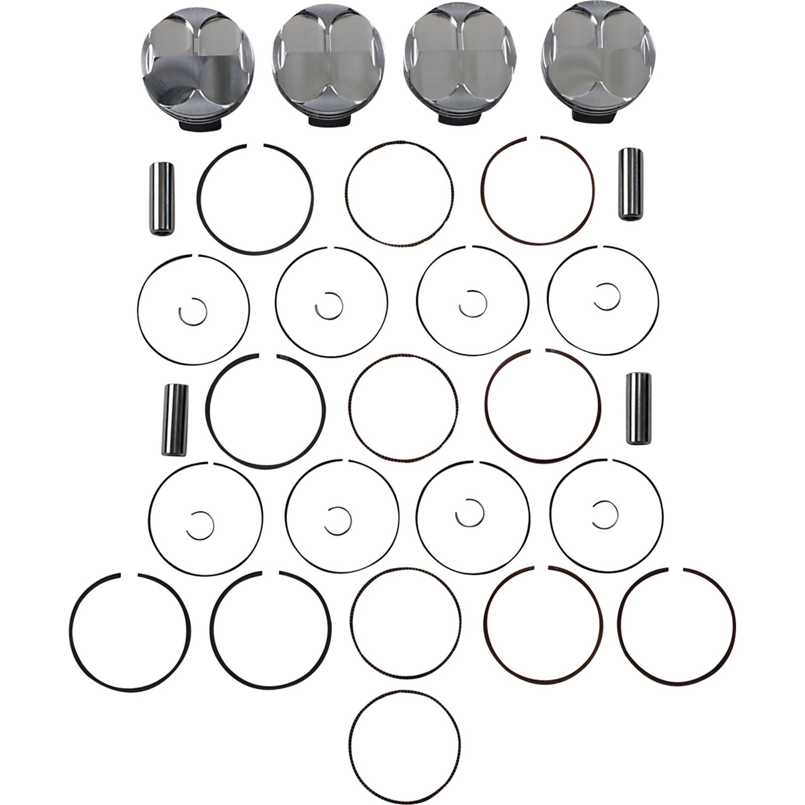 J.E. Pistons Piston Kit for Yamaha YZF-R6 2006-2014 262317_1089535