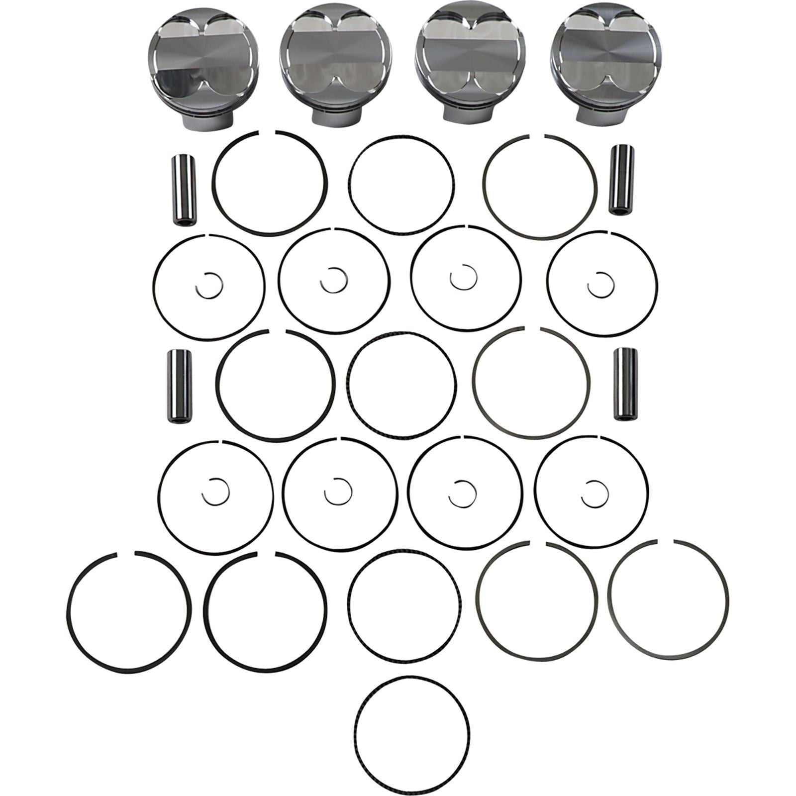 J.E. Pistons Piston Kit for Suzuki GSX 1300 R Hayabusa 2008-2014 274088_1089540