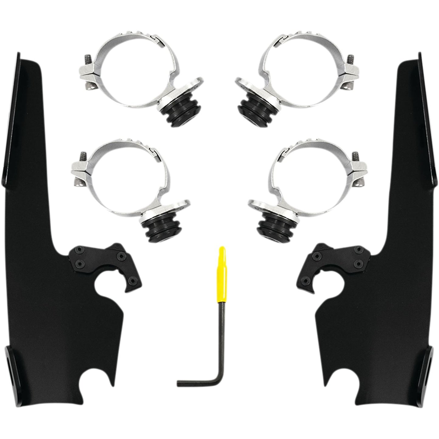 Memphis Shades Fats/Slim Winshield Trigger Lock Complete Mount Kit - Black - XL MEB2054_1049934