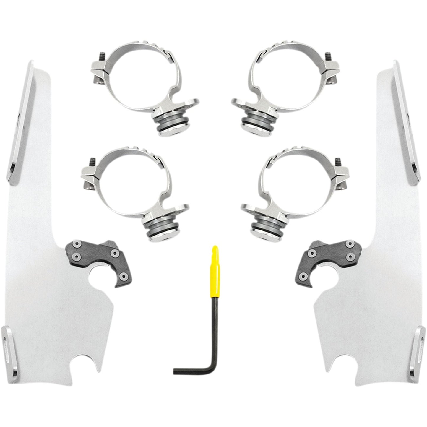 Memphis Shades Fats/Slim Winshield Trigger Lock Complete Mount Kit - Polished - XL MEK2054_1049935