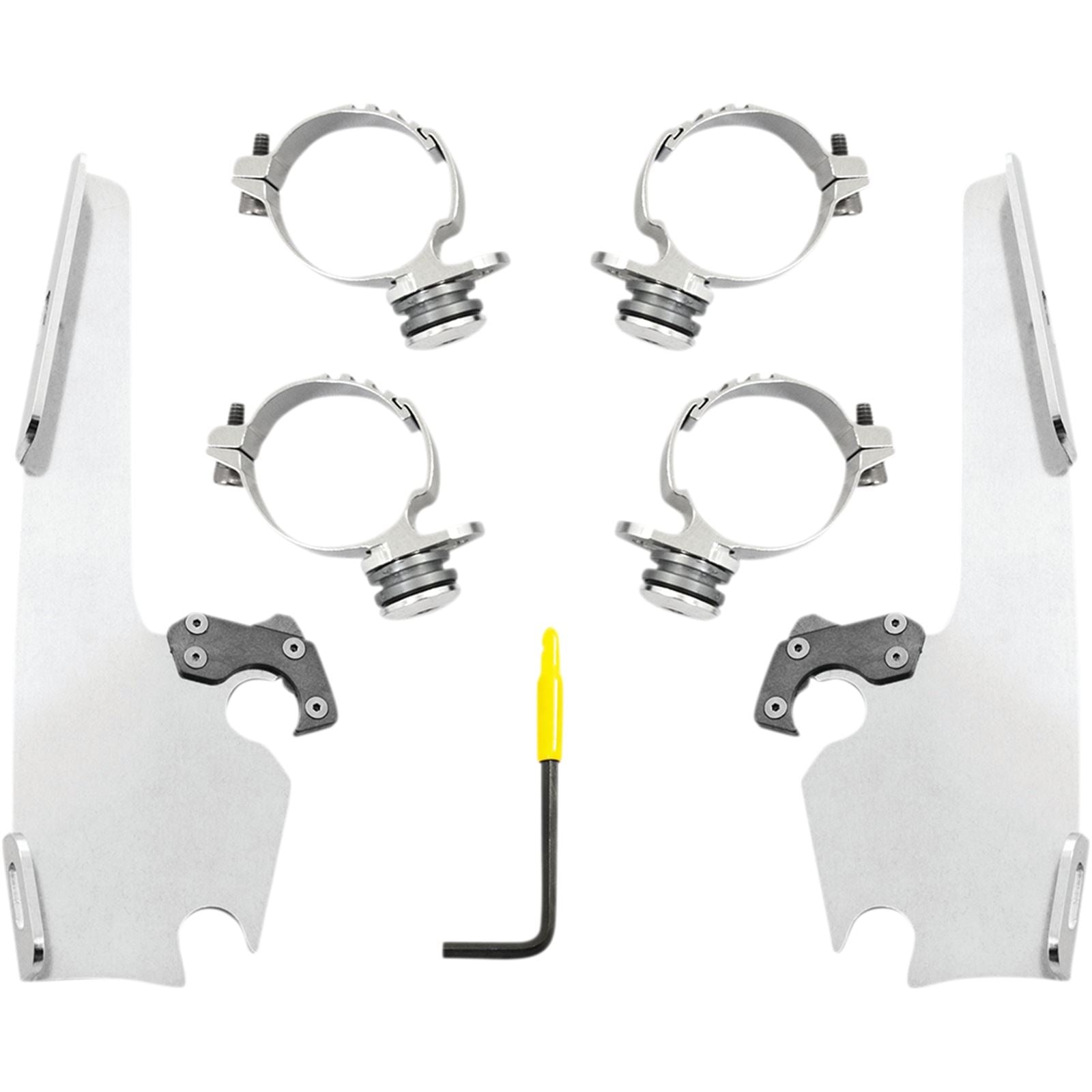 Memphis Shades Fats/Slim Winshield Trigger Lock Complete Mount Kit - Polished - XL MEK2054_1049935