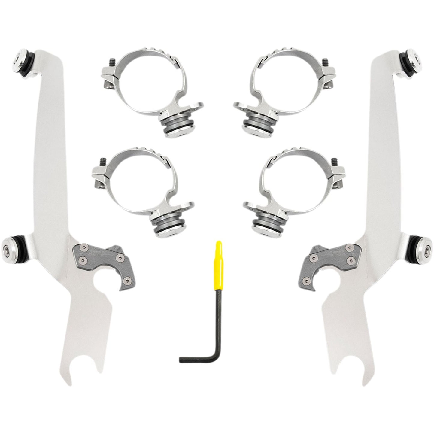 Memphis Shades Sportshield Trigger Lock Complete Mount Kit - Polished - XL MEK2055_1049937