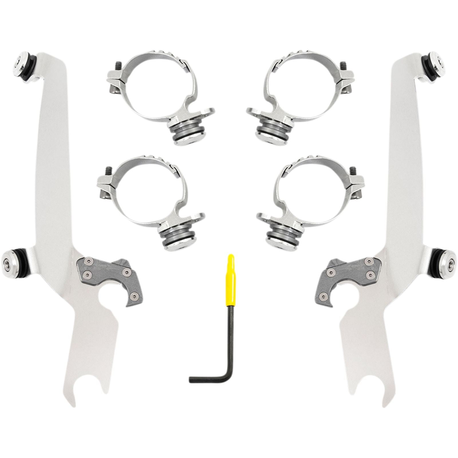 Memphis Shades Sportshield Trigger Lock Complete Mount Kit - Polished - XL MEK2055_1049937