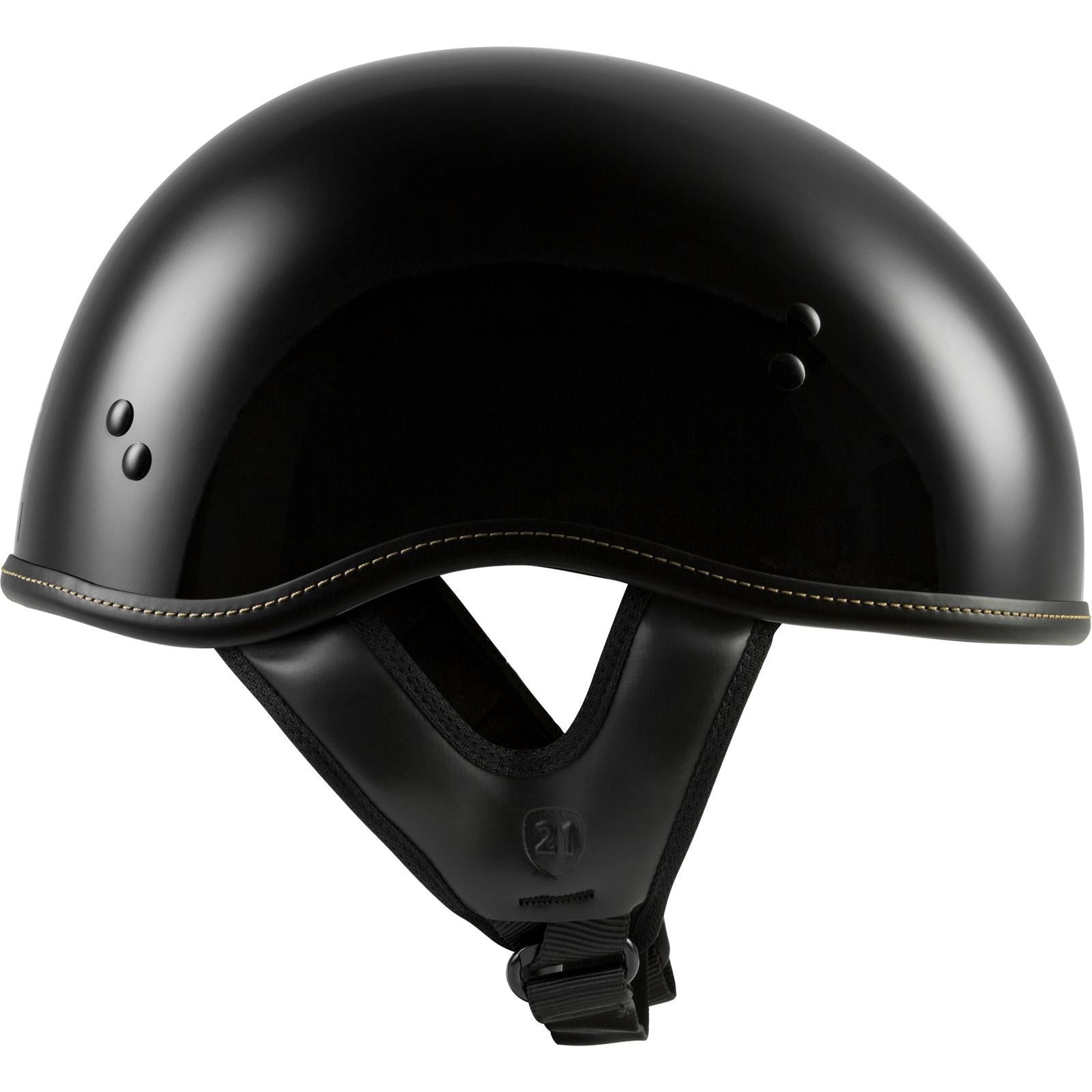 Highway 21 .357 Solid Half Helmet - Gloss Black_1008796