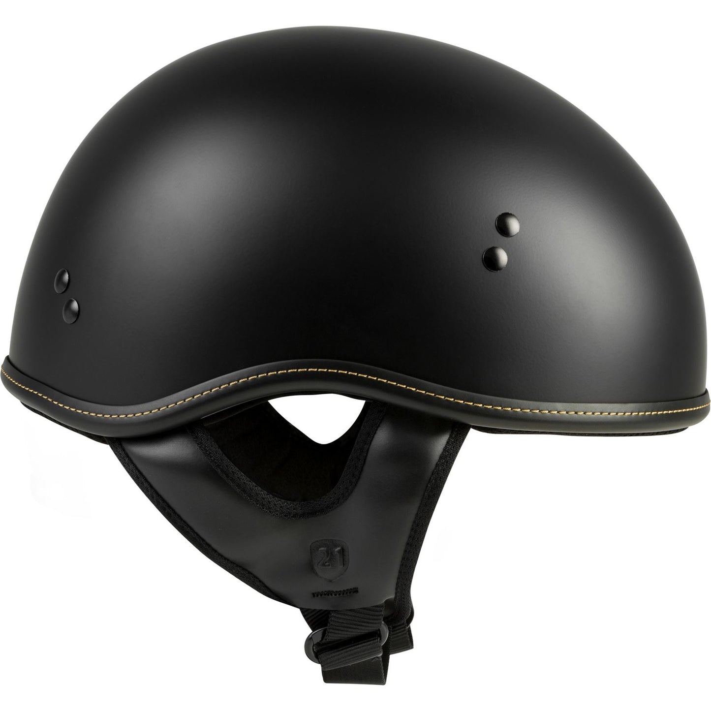 Highway 21 .357 Solid Half Helmet Matte Black Large 77-1101L_1008821