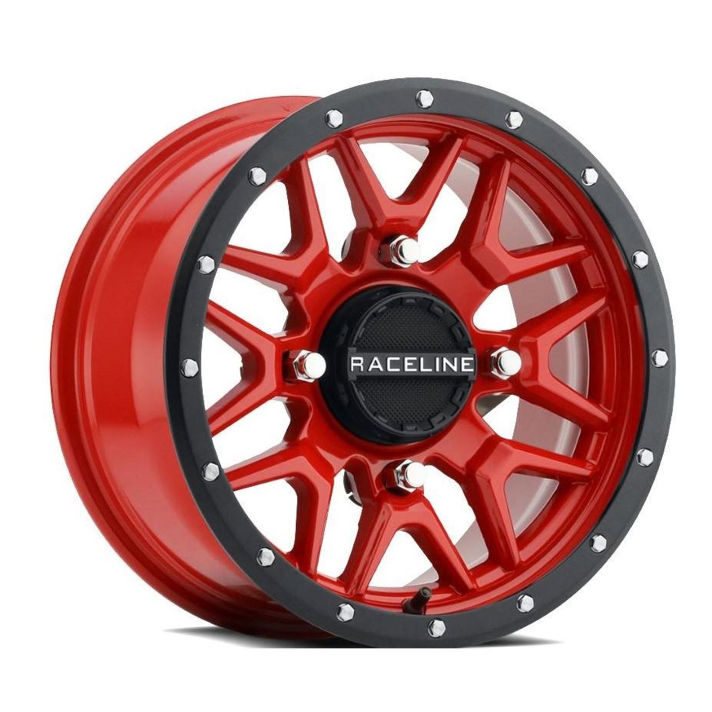 Raceline Krank Wheel 15X7 4/137 5+2 (+10MM) Black/Red A94R-57037+10_838522