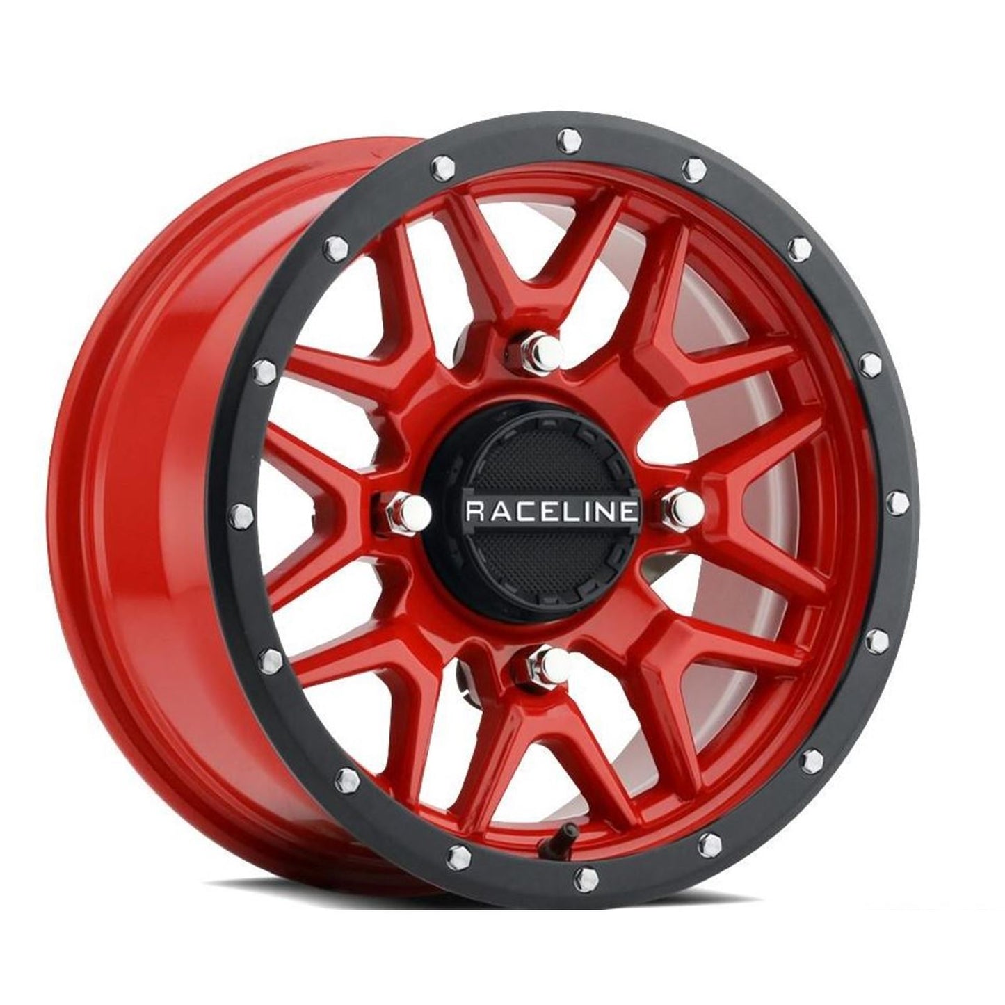 Raceline Krank Wheel 15X7 4/156 5+2 (+10MM) Black/Red A94R-57056+10_838523