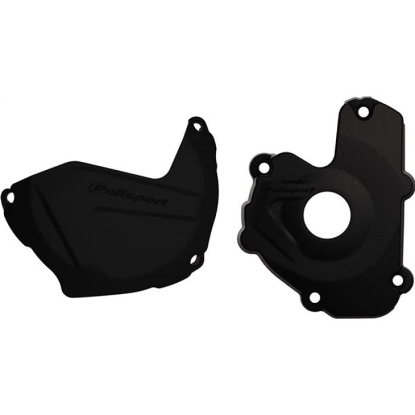 Polisport Clutch & Ignition Cover Kit for Yamaha YZ450F - Black 90947_1096355