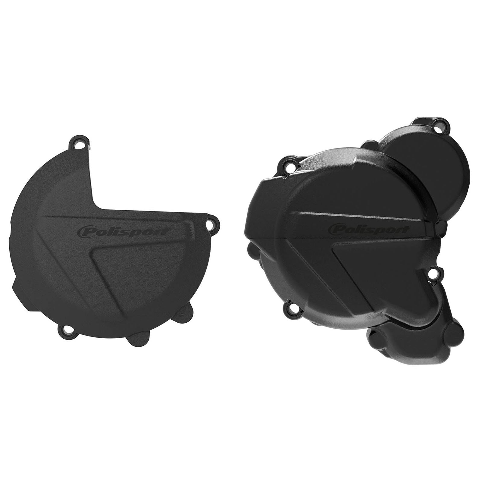 Polisport Clutch & Ignition Cover for KTM/Husqvarna - Black 90968_1007228