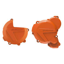 Polisport Clutch & Ignition Cover for KTM/Husqvarna - Orange  90969_1007231