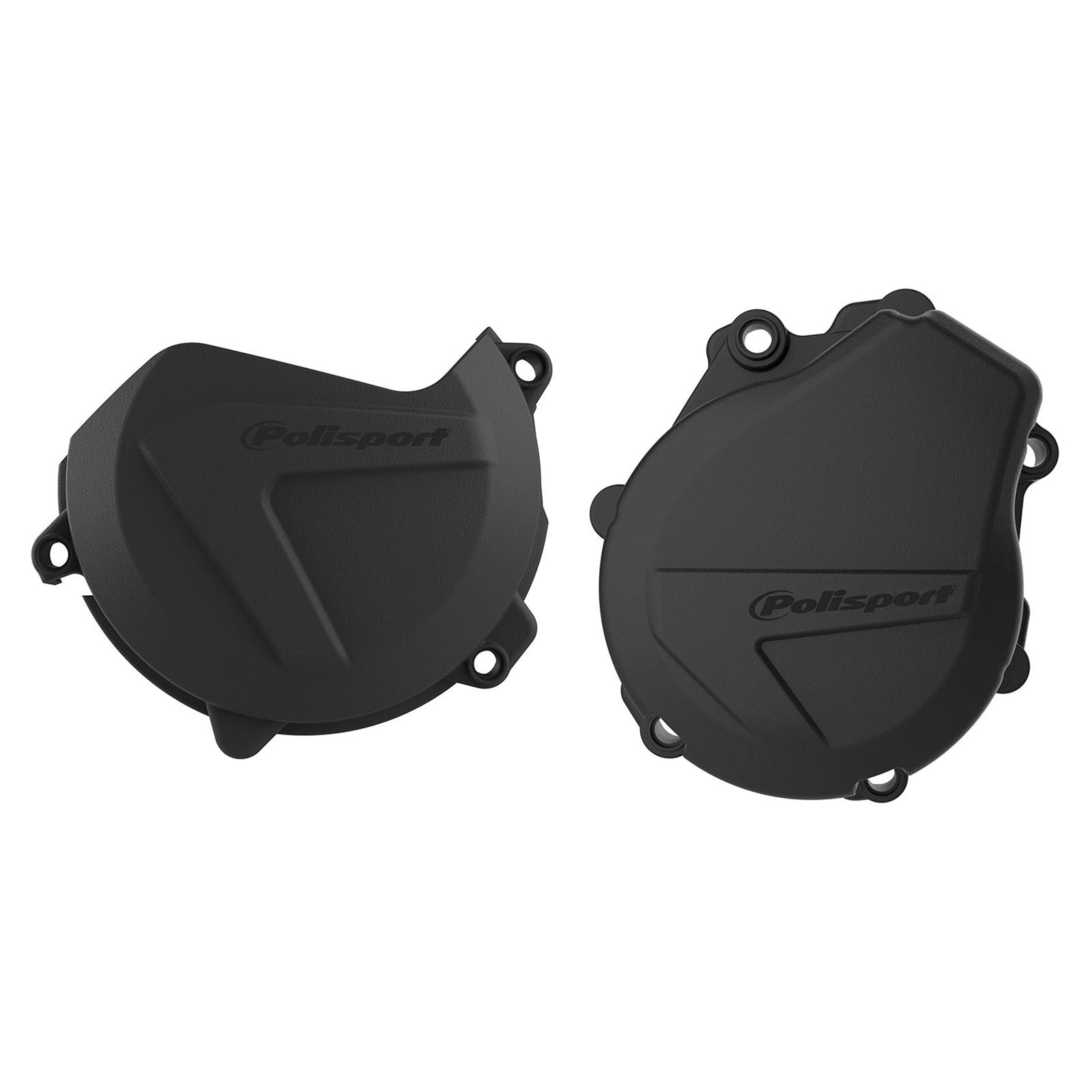 Polisport Clutch & Ignition Cover for KTM/Husqvarna - Black  90991_1007297