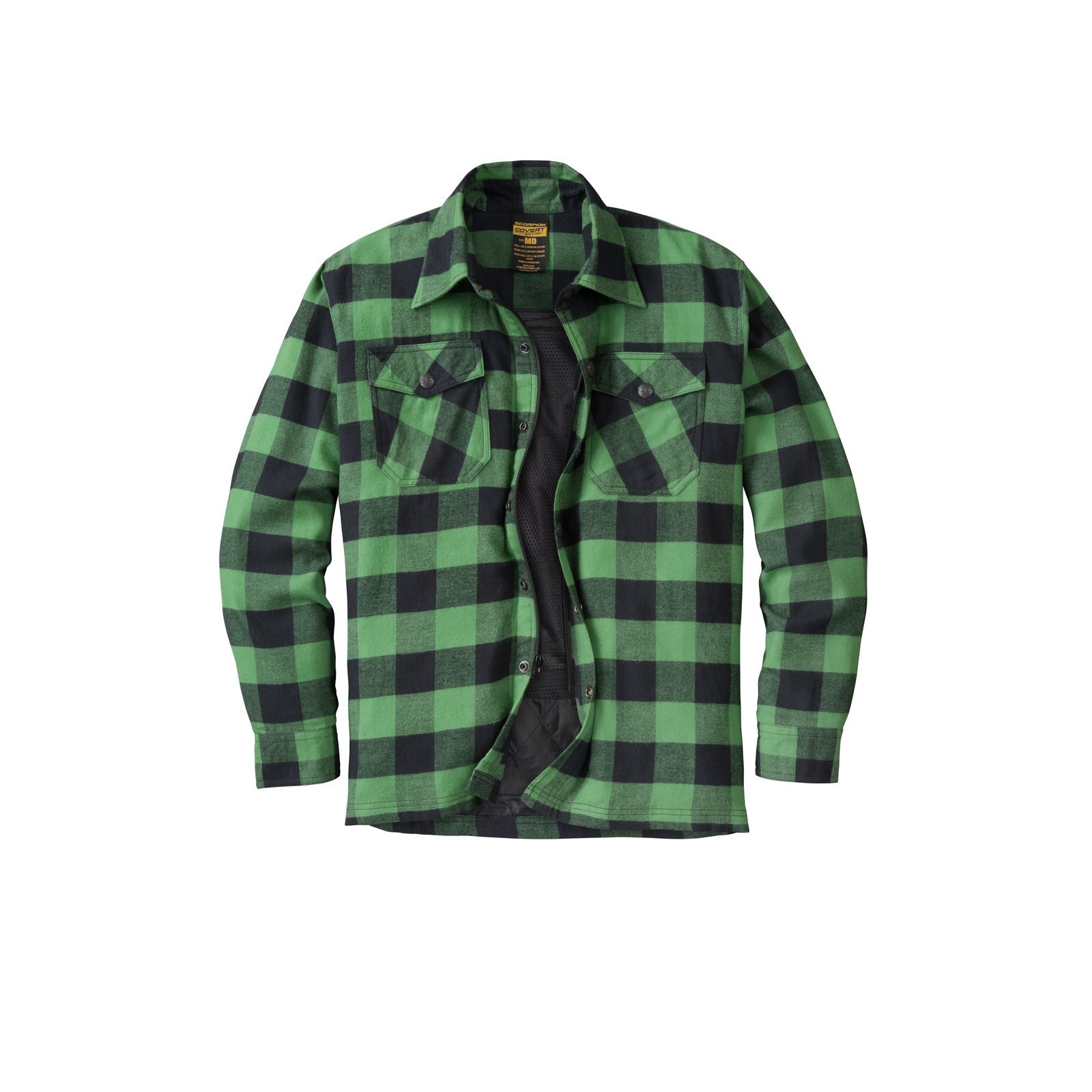 ScorpionEXO Covert Moto Flannel - Green/Black_1008629