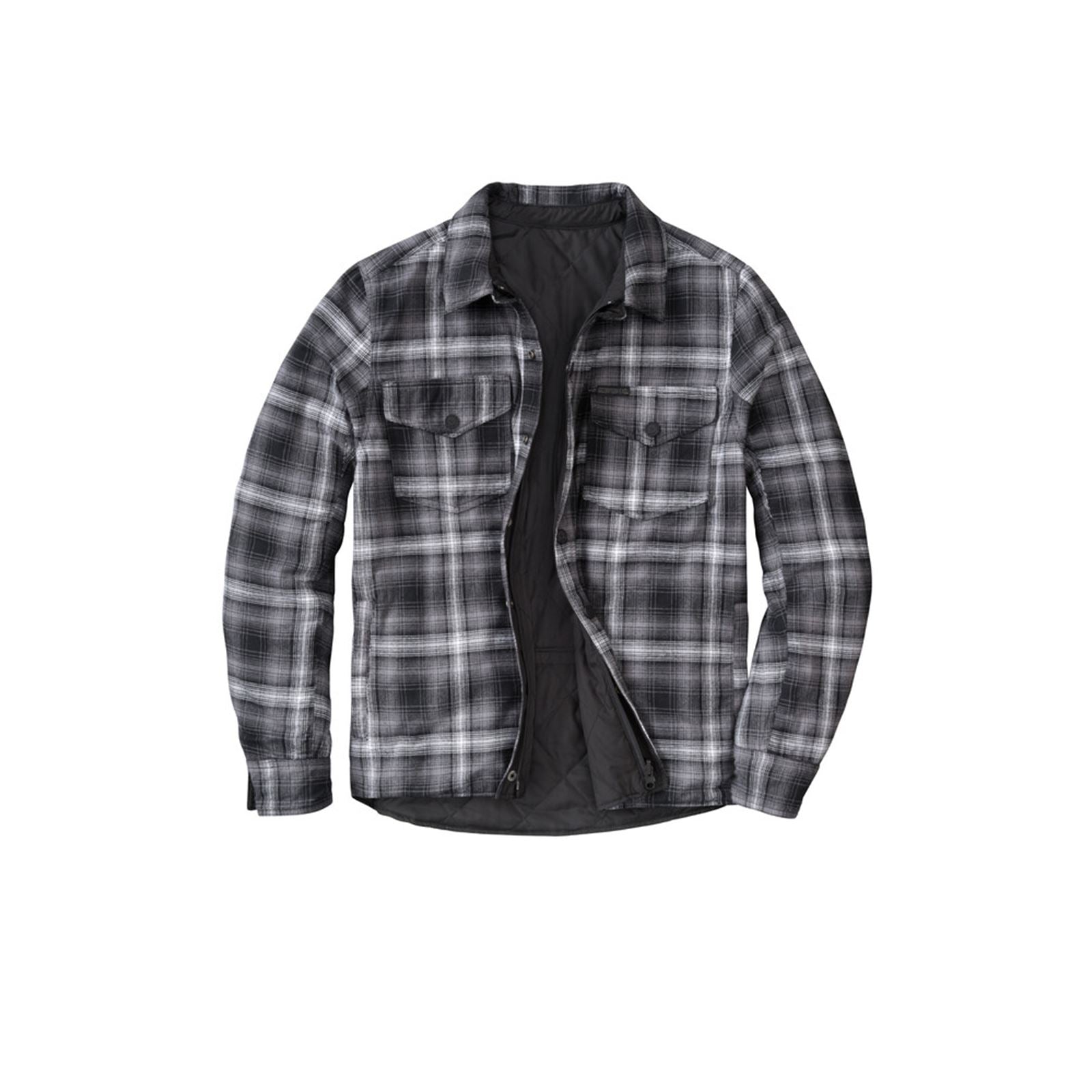 Morpheus Reversible Jacket - Black/Plaid Grey - Large_677740