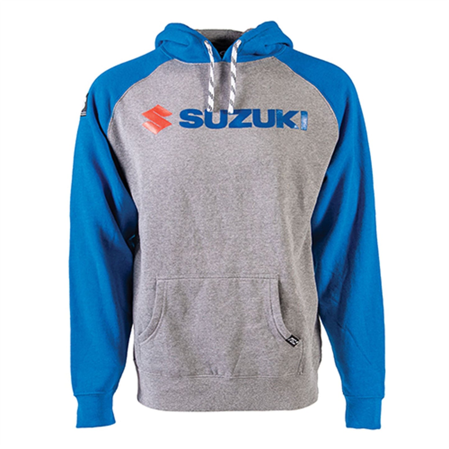 Factory Effex Suzuki Landscape Men's Pullover Hoodie, Heather-Grey-Royal-Blue, 2XL 24-88408_1059718