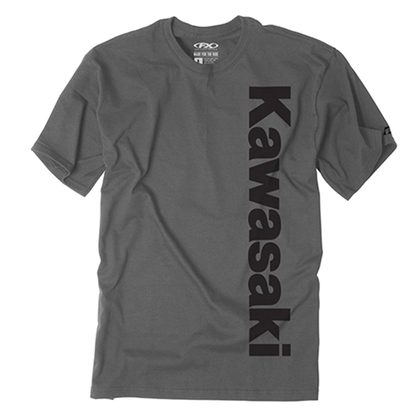 Factory Effex Kawasaki Vertical Tee, Charcoal, Large 24-87104_1059691