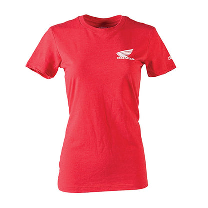 Factory Effex Honda Icon Women's T-Shirt - Red - Small 24-87310_1059746