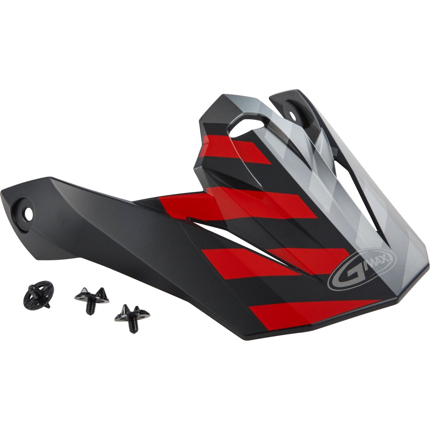 GMax MX-86 Fame Visor with Screws - Matte Black/Red/Silver G086069_1063934