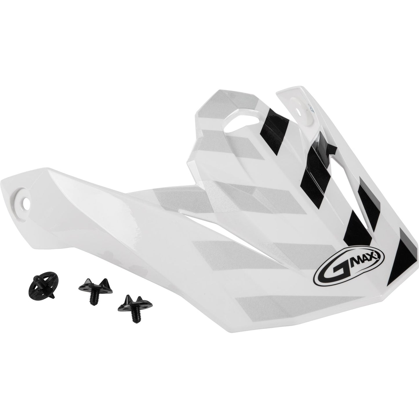 GMax MX-86 Fame Visor with Screws - White/Silver/Grey G086072_1063937